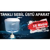 Resim Beko BSS-2202 Uyumlu Sebil Üstü Aparatı Kırılmaz,Hazneli (15 Metre Hortumlu) 