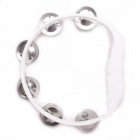 Resim tüfekçioğlu KS Plastik Zilli Eğlence Tefi Beyaz Renk 