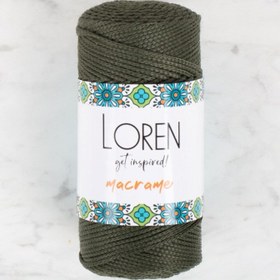 Resim Loren Macrame Asker Yeşili El Örgü İpi - RM 0195 - 34337 