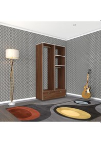 Resim Kenzlife giysi dolabı 2 bölmeli 2 çekmeceli bedri 182*100*42 cvz dolap kapaksız 