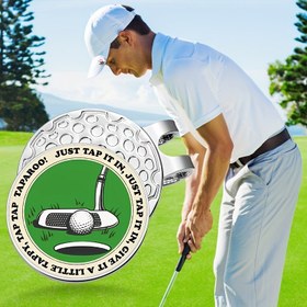 Resim Tap It Into Golf Cap Gripper Manyetik Klips Top Konum İşareti Cap Manyetik Metal Trim Aksesuar Küçük Hediye 
