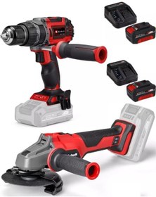 Resim Einhell TP-CD 18/60 Li-i Bl Matkap + Axxio 18/115 Q Avuç Taşlama 2x4.0ah Akülü Kömürsüz Set 