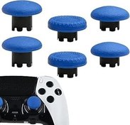 Resim 6 in 1 Interchangeable Thumbsticks for PS5 Dualsense Edge Controller,Thumbsticks Analog Joysticks Kits,Replacement Joysticks Parts for PS5 Dualsense Edge Controller(Blue) 