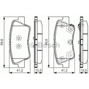 Resim BOSCH 986494557 Fren Balatası Arka İ30 12- / Ceed 12- / Auris 12- 