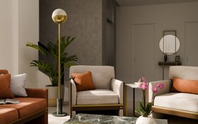 Resim FAMED Oturma Grubu - Açık Gri Kadife 