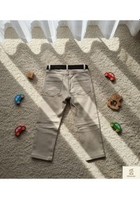 Resim Nanica Kids Minibohe Kemerli Çocuk Kanvas Pantolon Bej Bej 