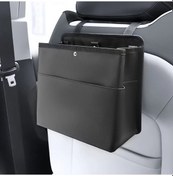 Resim Chuangyinshop Black Multi Fonksiyonlu Katlanır Araba Çöp Kutusu Koltuk Arkası Asılı Depolama Çantası Araç İç Aksesuarları Düzenleyici Kutu 
