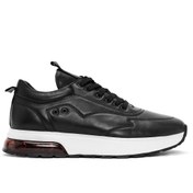 Resim Derimod Erkek Siyah Bağcıklı Kalın Tabanlı Deri Sneaker,Kışlık Spor Ayakkabı 25WFD642318 