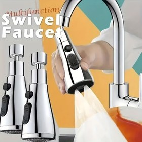 Resim 3 Hızlı Döner Köpük ve Temizleme Uçlu, Sıçramaya Karşı Yüksek Basınçlı Musluk Başlığı, Dayanıklı Metal/Plastik Yapı, Mutfak & Banyo Lavaboları İçin, Suya Dirençli Tasarım, Sağlam Püskürtücü, Su Püskürtme Aparatı, Mutfak Gereçleri 