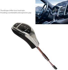 Resim Keenso LED Vites Topuzu, X3 E83 2004 - 2010 için Tek Tıkla Başlat Düğmesi ile LED Vites Topuzu Başparmak Tipi Vites Kolu Başkanı Güçlendirme Kiti (Electrosilvering) 