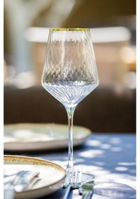 Resim Rakle Premium Gold 4'lü Su Kadehi Seti 435 Cc Renkli 