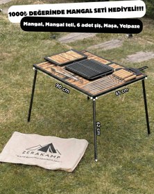 Resim Ocak Başı Tarzı Katlanır Kamp Masası 
