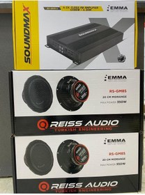 Resim REISS AUDIO 3lü Set 20cm Iki Takım Midrange Soundmax 4 Kanallı Anfi 4000w 
