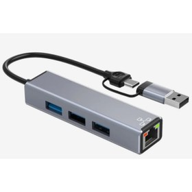 Resim comse Macbook Pro Air Uyumlu Usb Type-c Hub Dönüştürücü Çevirici Çoklayıcı Usb Ethernet 4 Girişli 