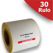 Resim 75X50 Termal Etiket | 30 Rulo Barkod Etiketi 