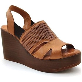 Resim Venüs 2310801 Günlük Hakiki Deri Bayan Sandalet-taba Taba 