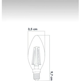 Resim 5 Adet Dekoratif Mum LED Avize Ampulü Rustik E14 6W 6500K Beyaz Işık 