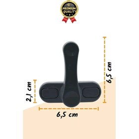 Resim Svein Premium Dayanıklı Koruma Antrasit Çekmeli Metal Pvc Kapı Pencere Hırsız Çocuk Emniyet Kilidi 1 Adet 