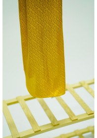 Resim Mirsoy Scarf Halka Desen Parlak Jakar Şal - Hardal Hardal 