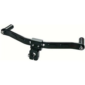 Resim Tongdashop Siyah Motor Bisiklet Alaşım Vites Kolu, Parlak Bitim, Çift Askılı Ayarlanabilir 