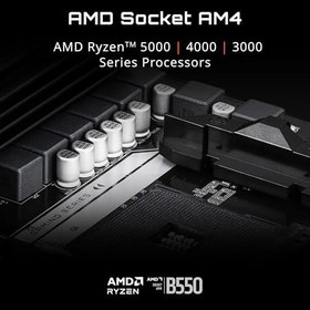 Resim GIGABYTE B550 Eagle WIFI6 Anakart, AMD AM4 Ryzen 5000 İşlemcileri, ATX, DDR4, 2X M.2, PCIe 4.0, WIFI6, 1GbE LAN, EZ-Mandalı destekler 