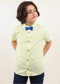 Resim Toontoy Erkek Çocuk Regular Fit Kısa Kollu Basic Poplin Gömlek - Papyon Yakalı 