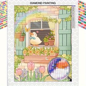 Resim 1 adet Anime Desenli 5D Tam Elmas Yuvarlak Elmas Boyama Kiti, 30*40cm/11.8*15.8 inç, Elmas Boyama El Sanatları, Mozaik Dekorasyon El Sanatları Duvar Sanatı, Başlangıçlar İçin Uygun, Ev Oturma Odası Ofis Dekorasyonu İçin Uygun, Anneler Günü Yeni Yıl Paskalya Hediyesi 
