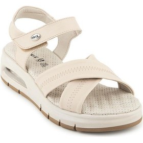 Resim Muya Plivati Anatomik Air Max Tabanlı Topuk Dikeni Kadın Sandalet Krem 