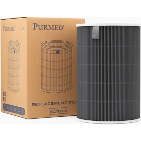 Resim Purmed Xiaomi Smart Air Purifier 4 Lite Uyumlu Hepa + Aktif Karbon Gri Filtre 