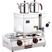 Resim Işıkgaz Elektrikli ve Lpg'li Kapaklı Ce Çift Tab. Çay Ocağı 2 Demlik 30'luk 