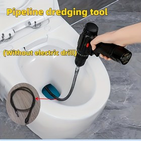 Resim 5.0metre/8.0metre Uzun Manuel Drenaj Yılanı ile Baharlı Nozul - Elektrik Gerektirmez, Ergonomik Kolu ve Şık Metalik Kaplama - Tuvalet, Musluk, Lavabo Tıkanıkları için Dayanıklı Tesisat Aracı, Tuvalet Temizliği, Şık Tasarım, Güçlü Yapı 