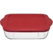 Resim Paşabahçe 59024 Plastik Kapaklı Kare Borcam Tepsi 