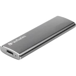 Resim Verbatim VX500 SSD 1 Tb Uzay Grisi 29G Harici SSD USB 3.0 SSD Windows ve Mac Os x Için Hafif Taşınabilir Sürücü Usb-C Yüksek Hızlı Flash Bellek Okuma 500 Mb/s Yazma 290 Mb/s 