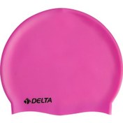 Resim Delta Silikon Bone Deluxe Yüzücü Havuz ve Deniz Bonesi Düz Renk Pembe Çok Renkli 