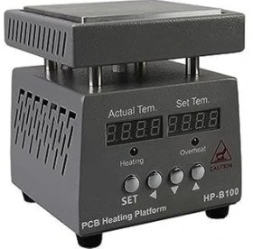 Resim Protools Pcb Alt Isıtıcı - Dijital Sıcak Plaka Sabit Sıcaklık Lehimleme Istasyonu 100X100MM 
