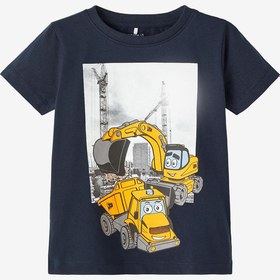 Resim name it Baskılı Lacivert Bebek T-shirt 13215604 