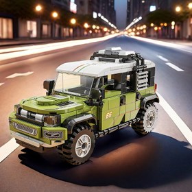Resim 330 Parça Yeşil Klasik Off-Road SUV Model Yapım Seti - Dayanıklı ABS Bloklar, Odaklanma ve El-Göz Koordinasyonu Geliştirir, 6+ Yaşlı Gençler İçin İdeal Yaratıcı Masa Dekoru & Hediye | Film Temalı, Eğitici Oyuncak 
