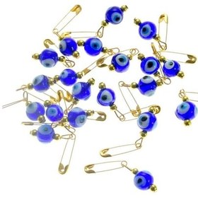 Resim Hdmarketim Maşallahlık Iğneli Cam Nazar Boncuğu 20 Adet 1.Cm 5967 