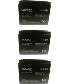 Resim VİOTECH Vte40-12 12volt 40amper Ups Aküsü 3lü Set 