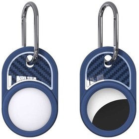 Resim Karbon Fiber Görünümlü Airtag 05 Silikon Anahtarlık 1 Adet 