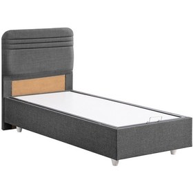 Resim Mila İkili Set, Mila Tek Kişilik Baza Başlık Seti - Antrasit 120 x 200 