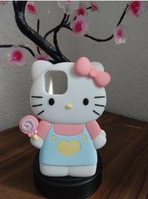 Resim Newon 12 Pro Hello Kitty 3 Boyutlu Telefon Kılıfı Case Cover Kapak 