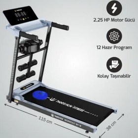 Resim Hattrick Workout W1 M Pratik Masajlı Koşu Bandı 2.25 Hp 