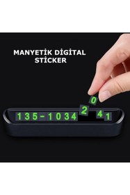Resim EMXTECH Araç İçi Park Telefon Numarası Fosforlu Numaratör Oto Cam Kartı 