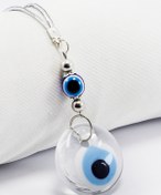 Resim biuti El Yapımı Saydam Cam Nazar Boncuklu Araba Dikiz Ayna Süsü, Yeni Araba Hediyesi 