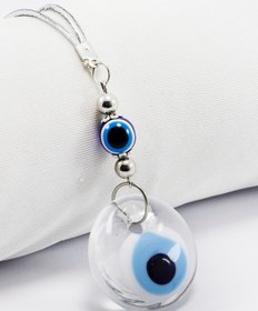 Resim biuti El Yapımı Saydam Cam Nazar Boncuklu Araba Dikiz Ayna Süsü, Yeni Araba Hediyesi 