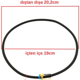 Resim Ozba Ticaret Düdüklü Tencere Lastik Gizli Conta Yuvarlak 19 cm Gri 