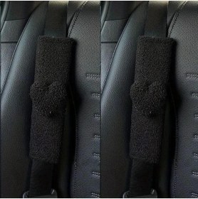 Resim merdümek 1 adet Kalpli siyah araba koltuk kemeri kılıfı - emniyet kemeri aksesuarı - omuz koruyucu 