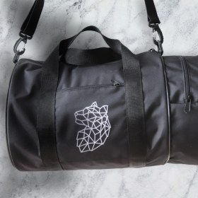 Resim J.Pars Unisex Siyah Uzun Askılı Seyahat Fitness ve Spor Çantası 