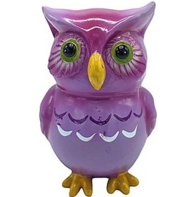 Resim Polyester Kumbara Baykuş Lila 